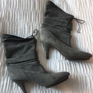Furla Gray Suede Booties Size 39.5
